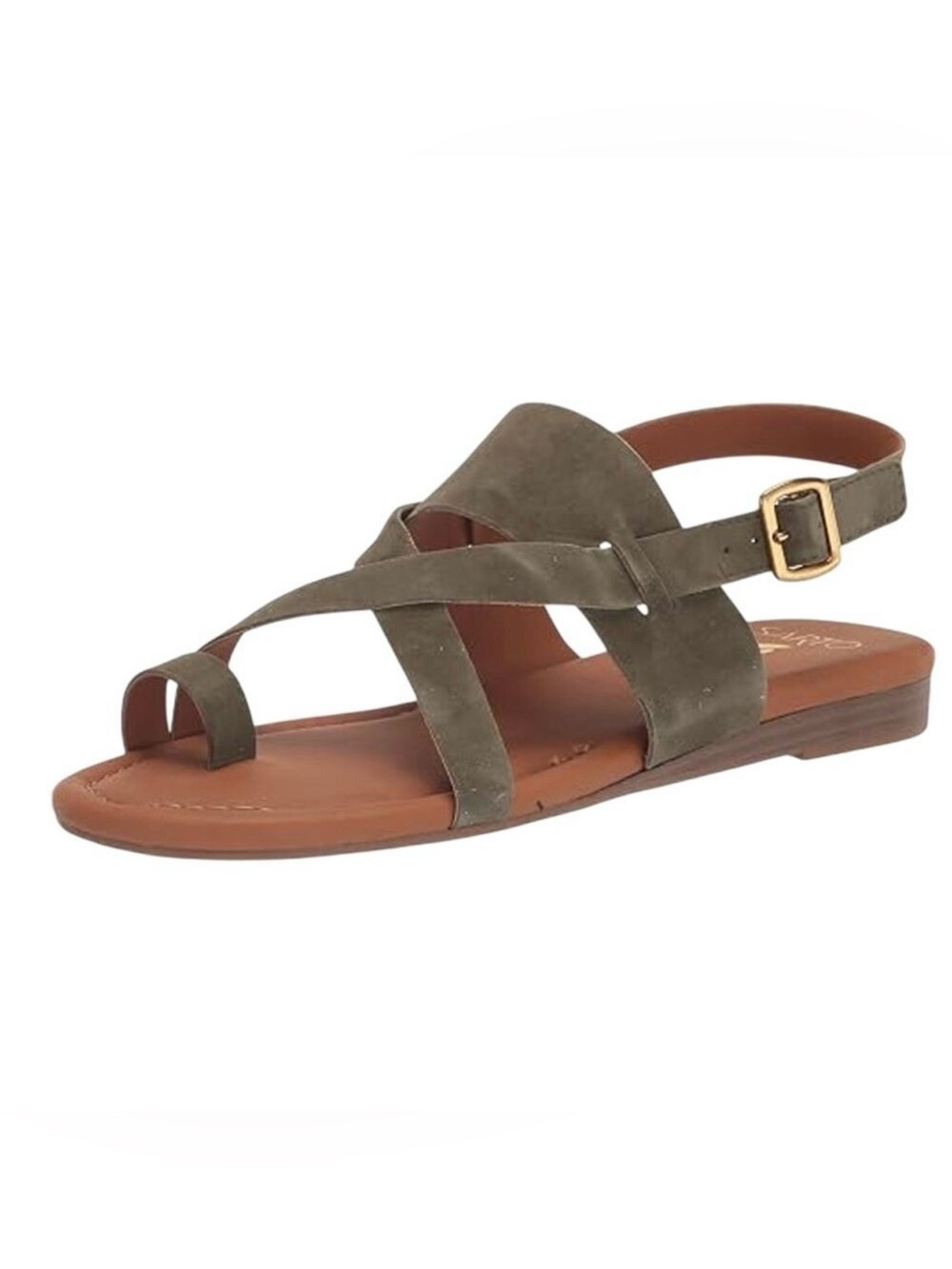 Franco Sarto Womens Gia Sandals Green Suede Size 10